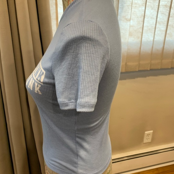 Like New Pink Victoria’s Secret Ribbed Tee Shirt - Picture 3 of 5